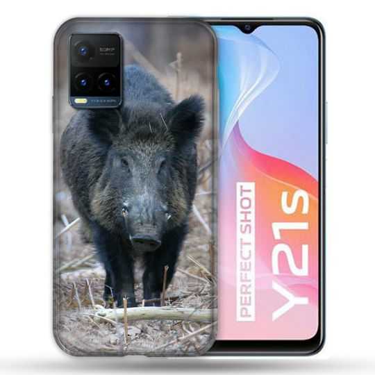 Coque Pour Vivo Y21 / Y21S / Y33S Chasse Sanglier Pin