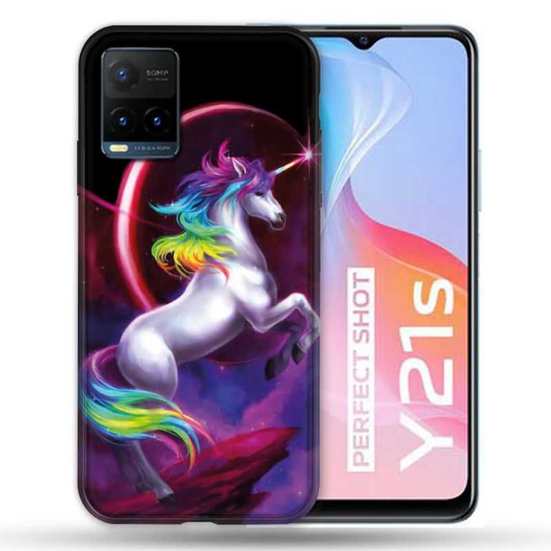Coque Pour Vivo Y21 / Y21S / Y33S Fantastique Licorne Arc en ciel