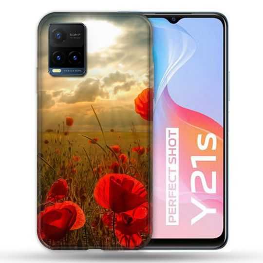 Coque Pour Vivo Y21 / Y21S / Y33S Fleur Coquelicot