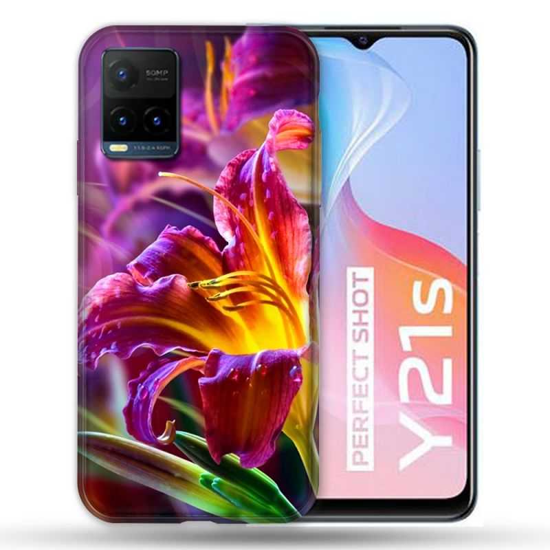 Coque Pour Vivo Y21 / Y21S / Y33S Fleur Lys Color