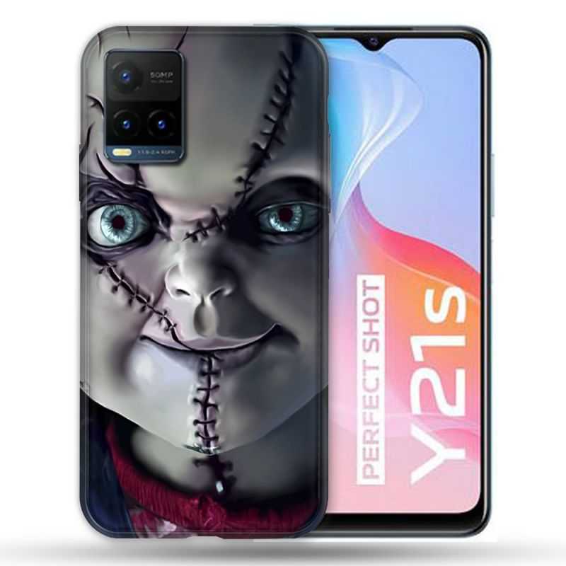 Coque Pour Vivo Y21 / Y21S / Y33S Horreur Chucky Cicatrice