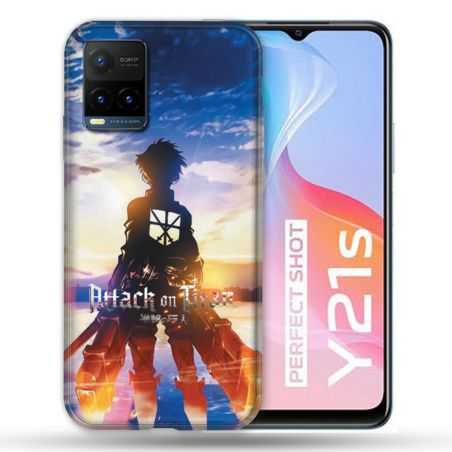Coque Pour Vivo Y21 / Y21S / Y33S Manga Attaque Titans Soleil