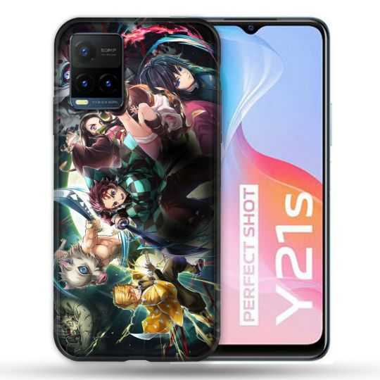 Coque Pour Vivo Y21 / Y21S / Y33S Manga Demon Slayer Groupe
