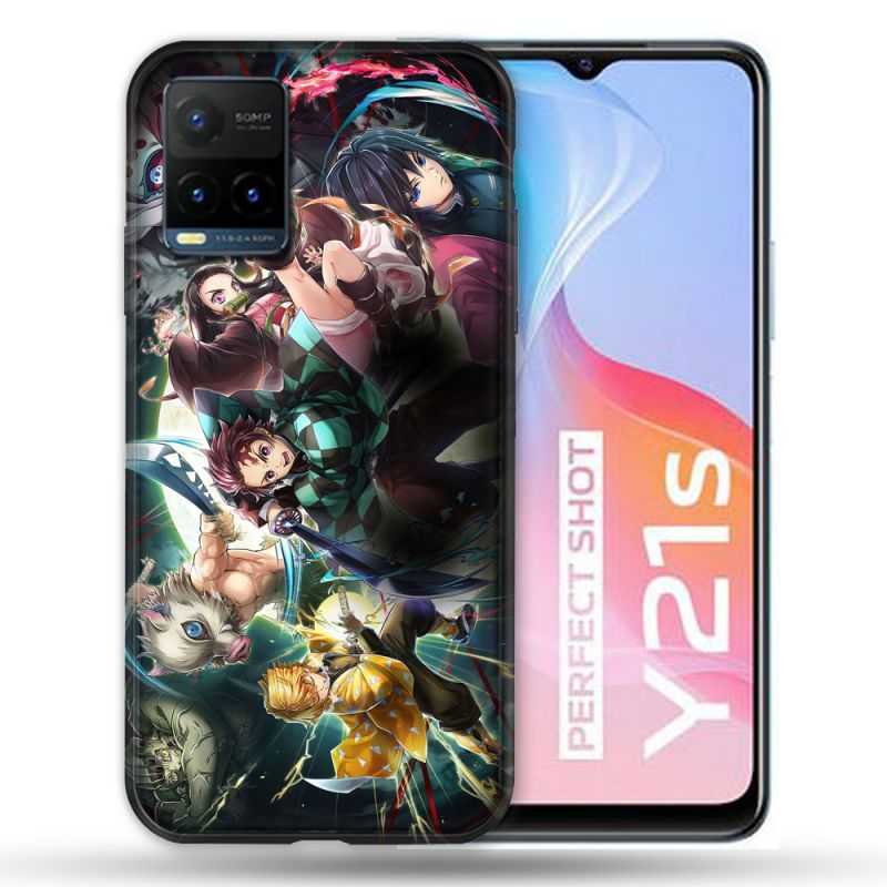 Coque Pour Vivo Y21 / Y21S / Y33S Manga Demon Slayer Groupe