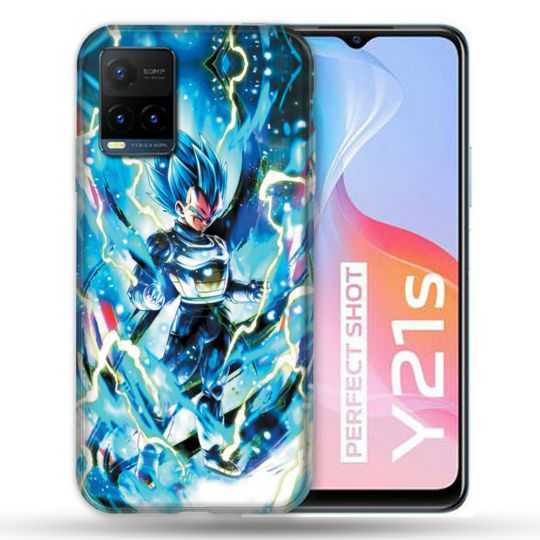 Coque Pour Vivo Y21 / Y21S / Y33S Manga Dragon Ball Vegeta Bleu
