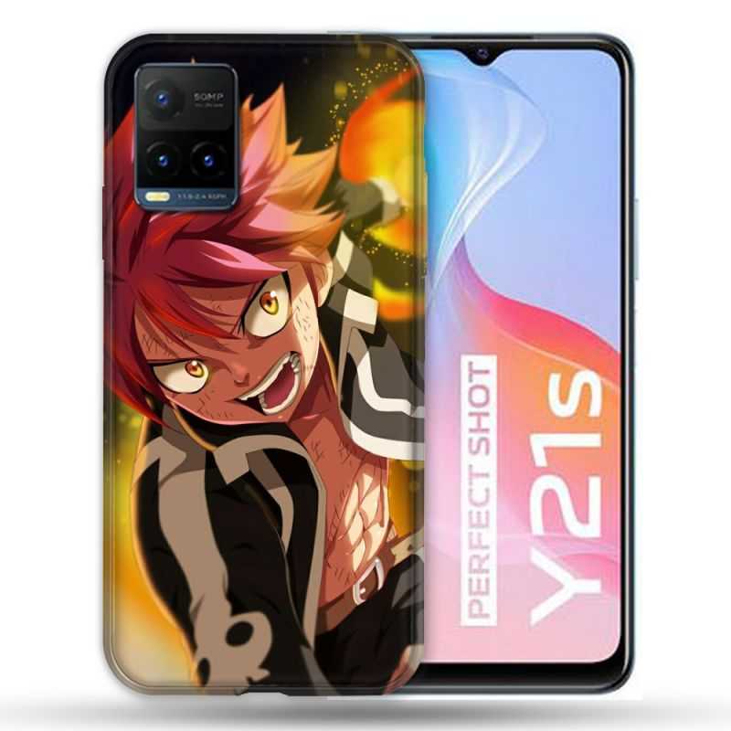 Cokitec Cover Per Vivo Y21 / Y21S / Y33S Con Design Dragon Ball Sangoku, Nera