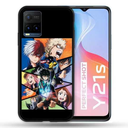 Coque Pour Vivo Y21 / Y21S / Y33S Manga My Hero Academia Noir