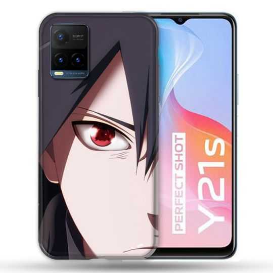Coque Pour Vivo Y21 / Y21S / Y33S Manga Naruto Sasuke visage