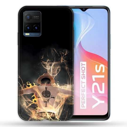 Coque Pour Vivo Y21 / Y21S / Y33S Manga One Piece Ace Noir