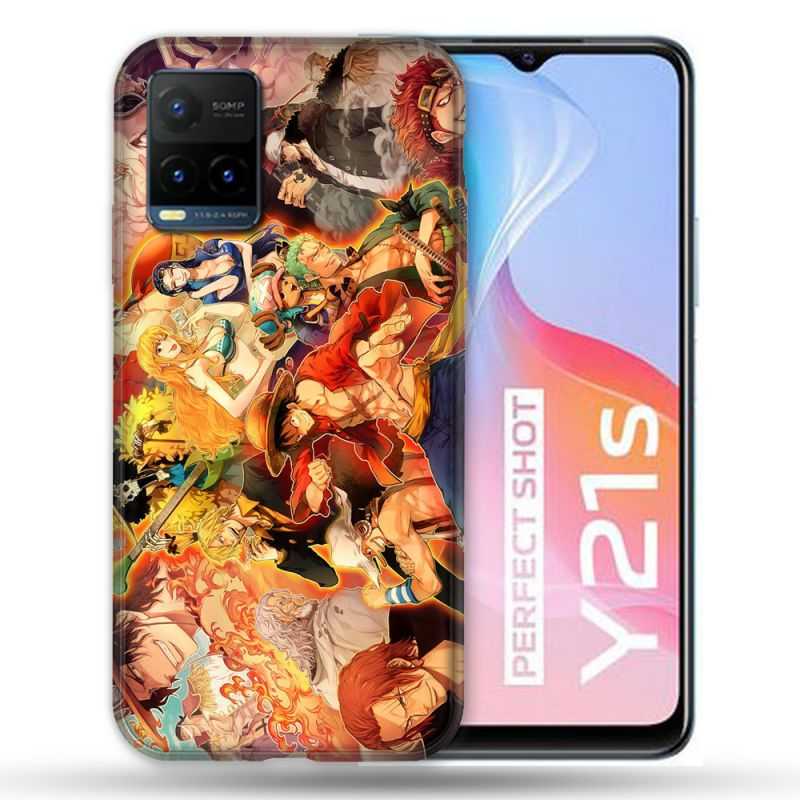 Coque Pour Vivo Y21 / Y21S / Y33S Manga One Piece Nakama