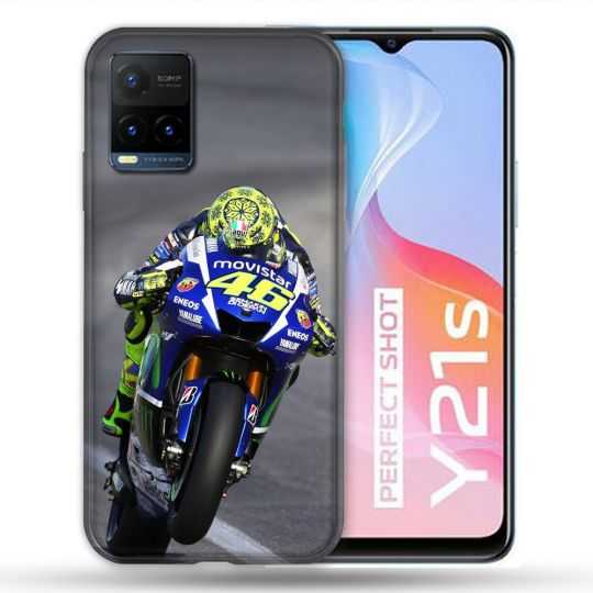 Coque Pour Vivo Y21 / Y21S / Y33S Moto Course GP Wheeling 46