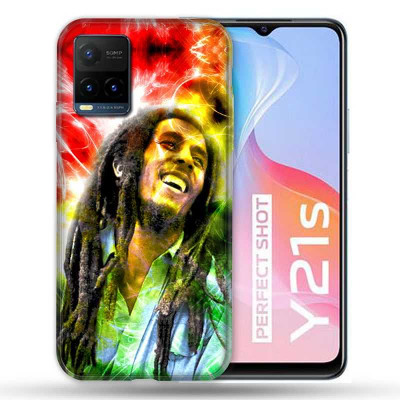 Coque Pour Vivo Y21 / Y21S / Y33S Musique Bob Marley Color