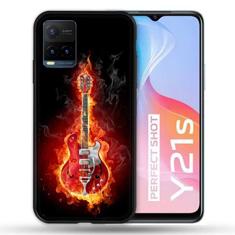 Coque Pour Vivo Y21 / Y21S / Y33S Musique Guitare Electrique