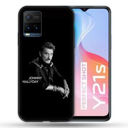 Coque Pour Vivo Y21 / Y21S / Y33S Musique Johnny Hallyday Noir