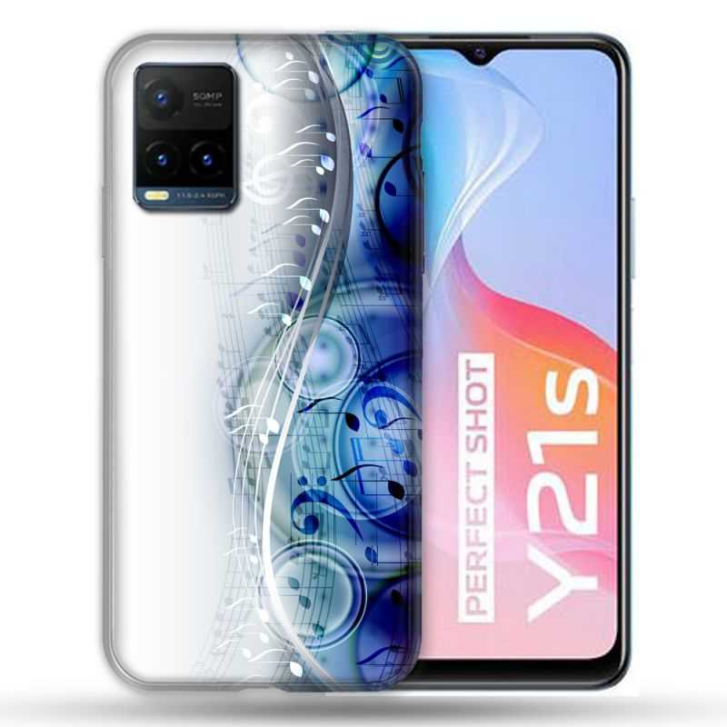 Coque Pour Vivo Y21 / Y21S / Y33S Musique Partition Vague