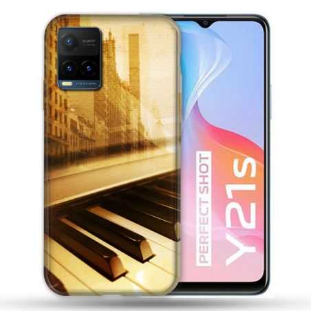 Coque Pour Vivo Y21 / Y21S / Y33S Musique Piano Retro
