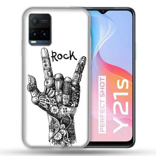 Coque Pour Vivo Y21 / Y21S / Y33S Musique Rock Main