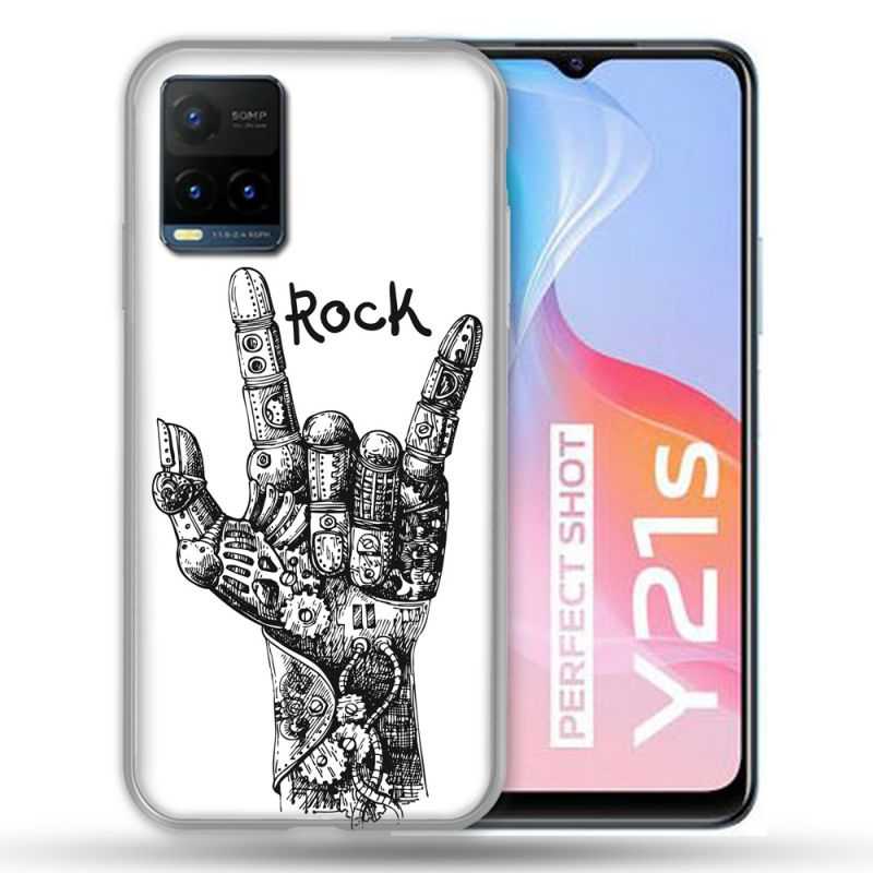 Coque Pour Vivo Y21 / Y21S / Y33S Musique Rock Main