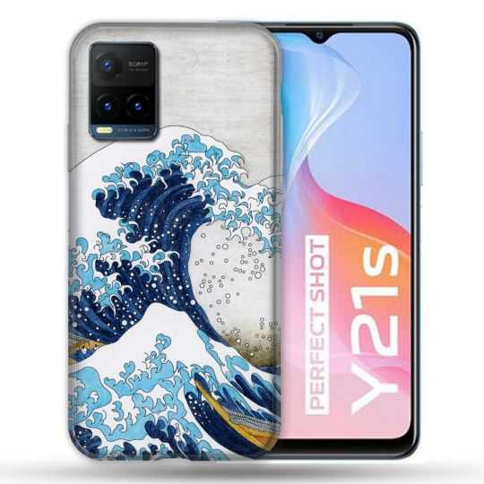 Coque Pour Vivo Y21 / Y21S / Y33S Peinture La Grande Vague