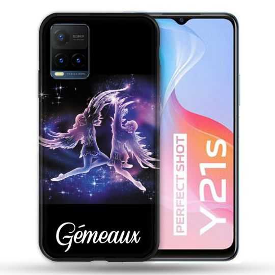 Coque Pour Vivo Y21 / Y21S / Y33S Signe Zodiaque 2 Gémeaux