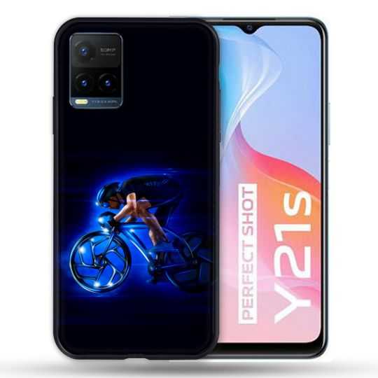 Coque Pour Vivo Y21 / Y21S / Y33S Sport Cyclisme Bleu