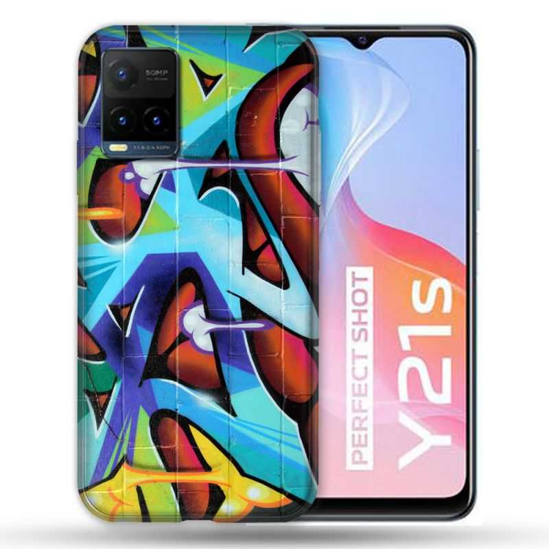 Coque Pour Vivo Y21 / Y21S / Y33S Street Art Graf Color