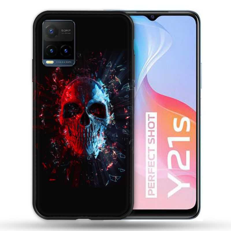 Coque Pour Vivo Y21 / Y21S / Y33S Tete de Mort Deflagration