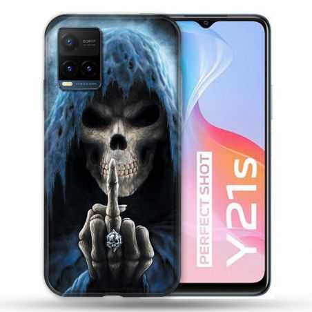 Coque Pour Vivo Y21 / Y21S / Y33S Tete de Mort Doigt