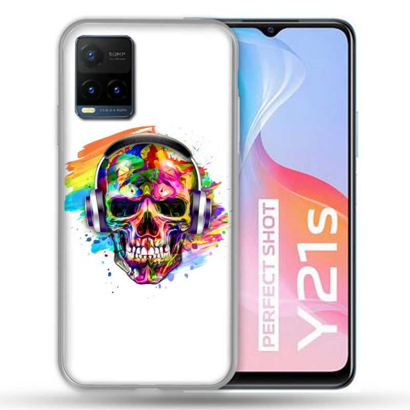 Coque Pour Vivo Y21 / Y21S / Y33S Tete de Mort Tag