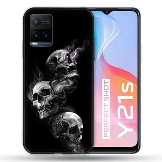 Coque Pour Vivo Y21 / Y21S / Y33S Tete de Mort Triple