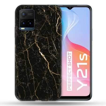 Coque Pour Vivo Y21 / Y21S / Y33S Texture Marbre Noir