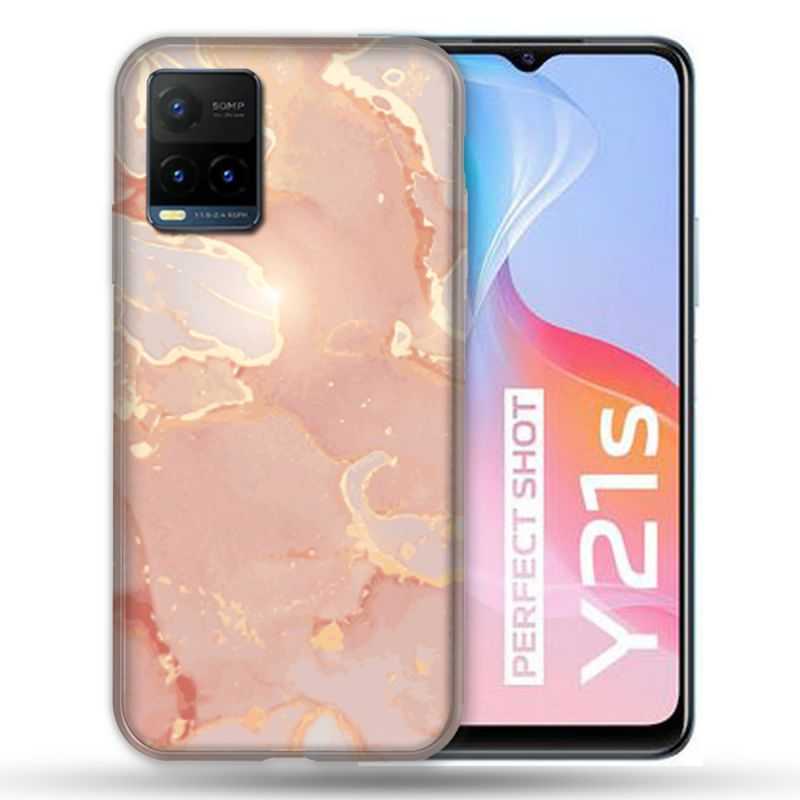 Coque Pour Vivo Y21 / Y21S / Y33S Texture Marbre Rose