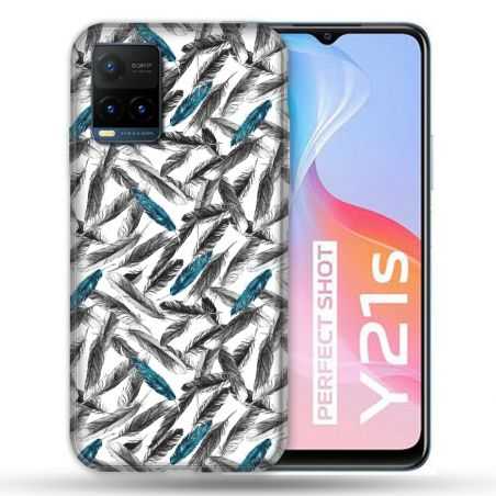 Coque Pour Vivo Y21 / Y21S / Y33S Texture Plume Canard