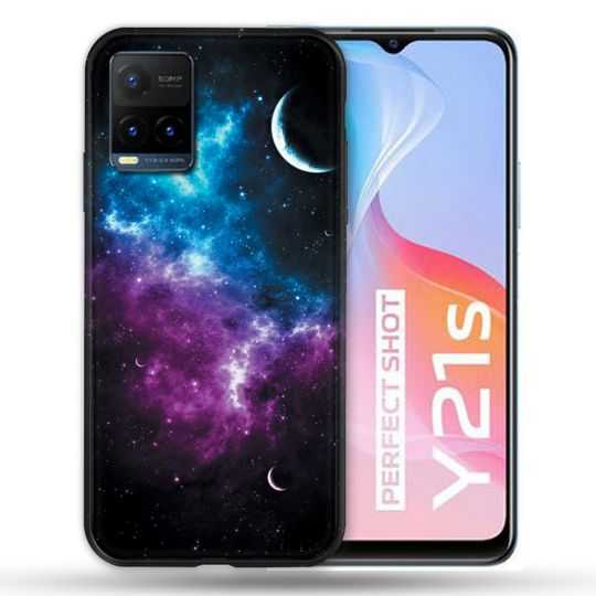 Coque Pour Vivo Y21 / Y21S / Y33S Univers Bleu Violet