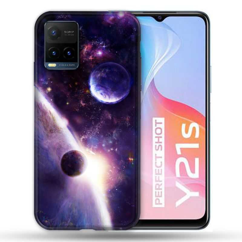 Coque Pour Vivo Y21 / Y21S / Y33S Univers Planete Stellaire