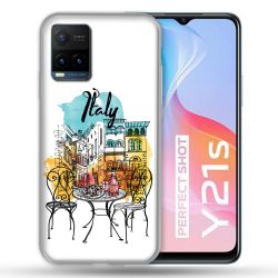 Coque Pour Vivo Y21 / Y21S / Y33S Voyage Italie Vintage
