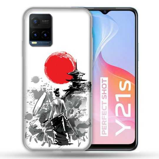 Coque Pour Vivo Y21 / Y21S / Y33S Voyage Japon Femme