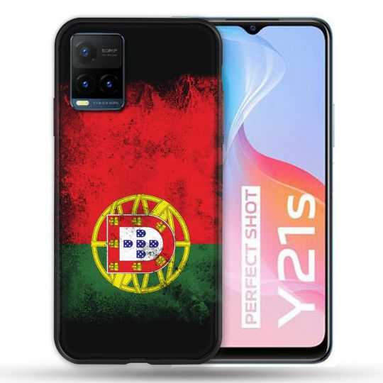 Coque Pour Vivo Y21 / Y21S / Y33S Voyage Portugal Drapeau
