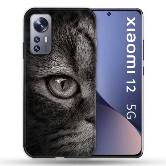Coque Pour Xiaomi 12 Animal Chat Gris