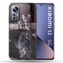 Coque Pour Xiaomi 12 Animal Chat Reflet