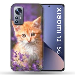 Coque Pour Xiaomi 12 Animal Chat Violet