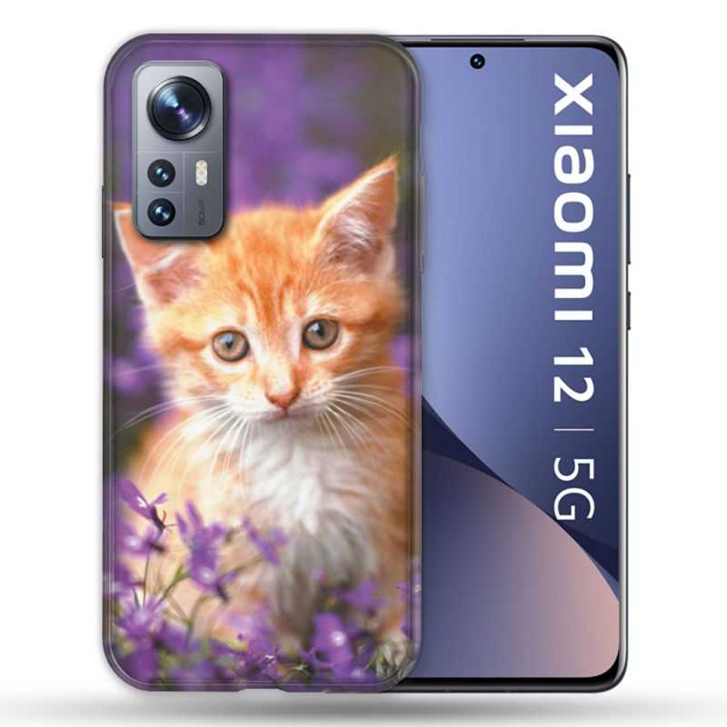 Coque Pour Xiaomi 12 Animal Chat Violet
