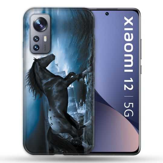 Coque Pour Xiaomi 12 Animal Cheval Noir