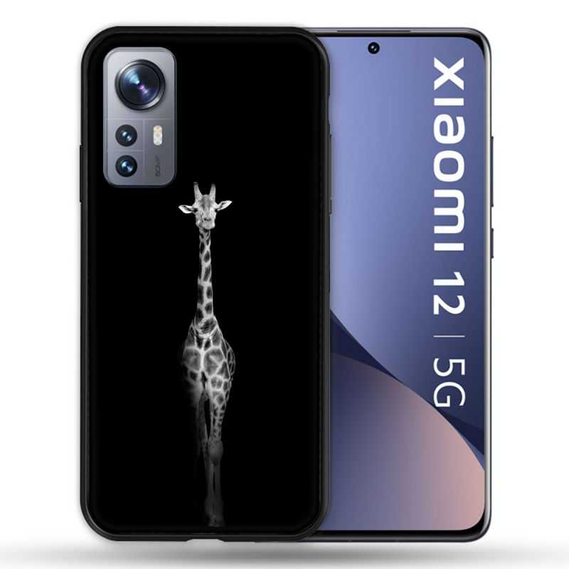 Coque Pour Xiaomi 12 Animal Girafe Noire