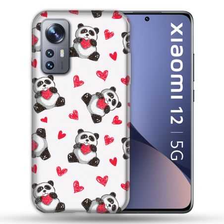 Coque Pour Xiaomi 12 Animal Panda Cœur