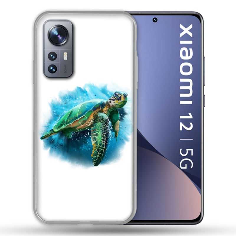 Coque Pour Xiaomi 12 Animal Tortue Blanche multicolore