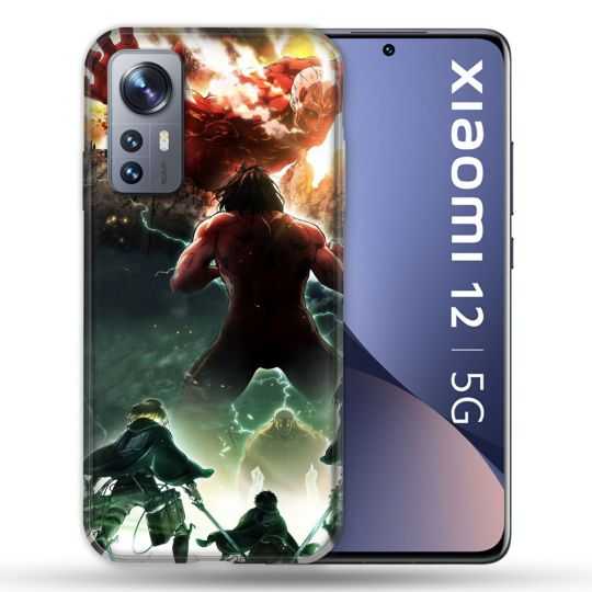 Coque Pour Xiaomi 12 Manga Attaque Titans Combat