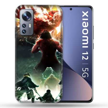 Coque Pour Xiaomi 12 Manga Attaque Titans Combat