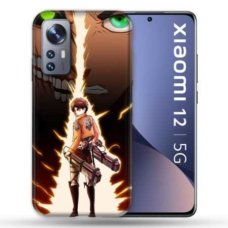 Coque Pour Xiaomi 12 Manga Attaque Titans Eren Eclair