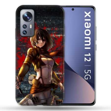 Coque Pour Xiaomi 12 Manga Attaque Titans Mikasa